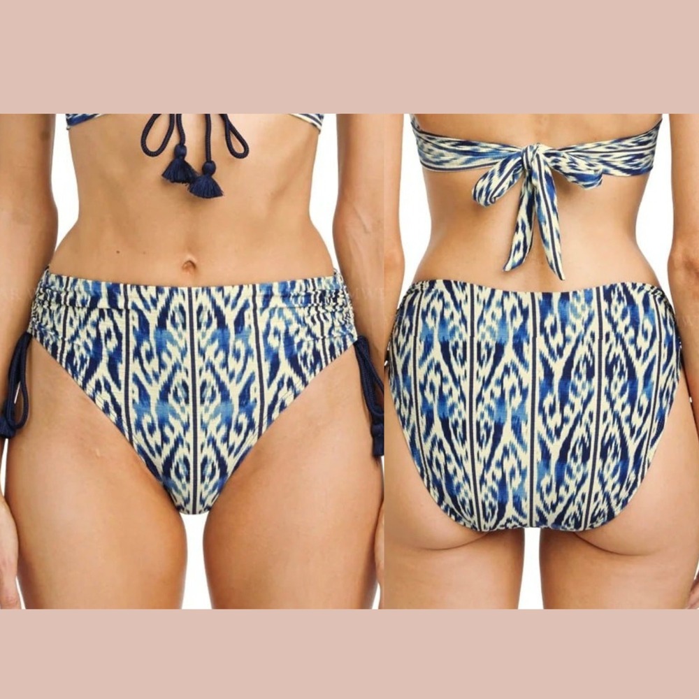 NEW Robin Piccone [ XS ] Aabra High Waist Bikini Swim Bottoms in Lapis‎ #U1598